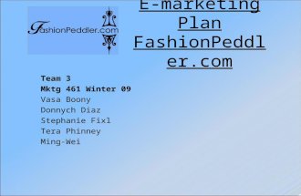E-Marketing Plan FashionPeddler.com