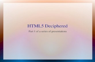Html5 deciphered - designing concepts part 1