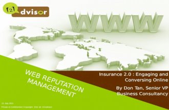 Insurance 2.0 : Engaging and Conversing Online - Web Reputation Management