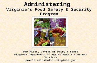 Virginia food safety security program