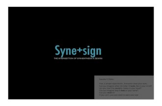 Synesign - The Intersection of Synaesthesia & Design