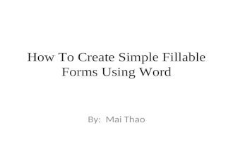 How to create simple fillable forms using word