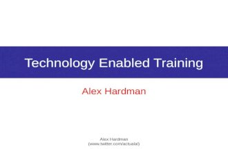 Technology Enhanced Training