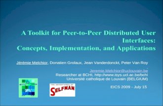 A Toolkit for Peer-to-Peer Distributed User Interfaces: Concepts, Implementation, and Applications