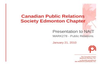 CPRS presentation to NAIT PR students
