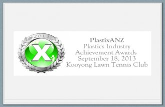 Plastics industry awards 2013 dinner presentation