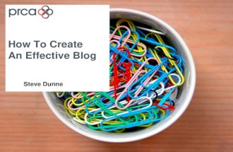 How to create an effective blog