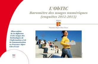 Barometre des TIC en région Provence-Alpes-Côte d'Azur