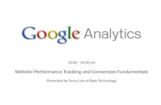 Google Analytics - Website Performance Tracking and Conversion Fundamentals