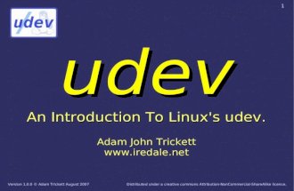 An Introduction to Udev (OBSOLETE)