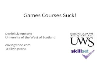 Games courses suck