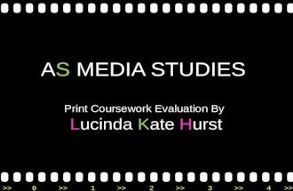 Evaluation of AS Media Coursework