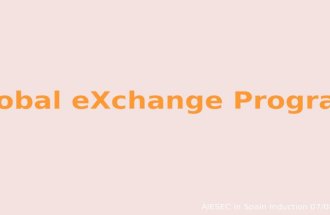 Global eXchange Program