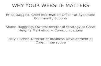 OHSPRA's Why Websites Matter Presentation at Capital Conference