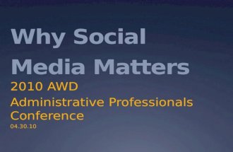 Adult Workforce Development Conference Social Media Presentation