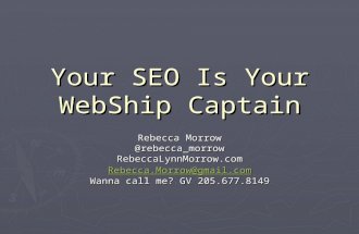 Your seo is your web ship captain