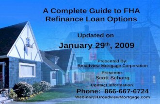 A Complete Guide to FHA Refinance Loans