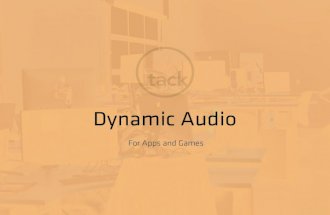 Dynamic Sound for iOS Apps and Games