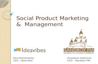 Social Product Management Presentation - TPMA - Jan31/12