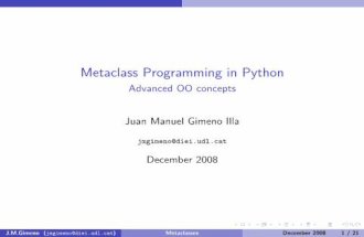 Metaclass Programming in Python