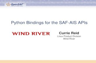 Python Bindings for the SAF-AIS APIs 5.18.2011