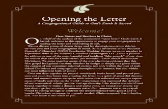 Opening the Letter: A Congregation Guide to God's Earth is Sacred