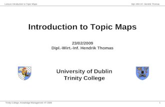 Hendrik Thomas - Semantic Web - Topic Maps 2009