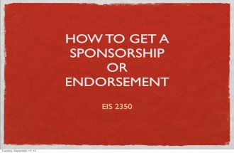 Getting a sponsorship