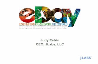 Changing the World through Innovation and Engineering - Judy Estrin, CEO JLabs LLC