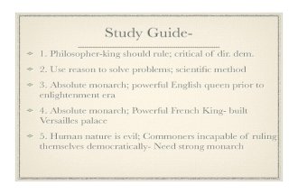 Study Guide + Revolution-Napoleon-Congress of Vienna