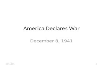 America declares war