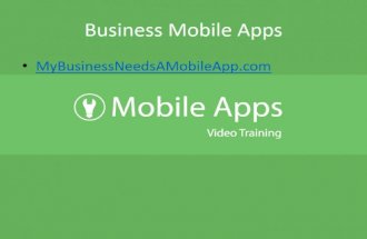 My Business Needs A Mobile App?