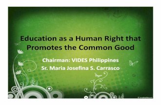 Workshop On Education As The Hr That Promotes The Common Good