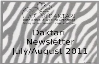 Daktari Newsletter July - August 2011