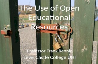 The use of open educational resources