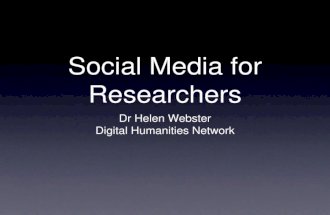 Social media for researchers