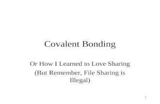 Covalent Bonding - Chapter 8