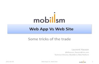 Web App vs Web Site