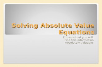 Absolute values