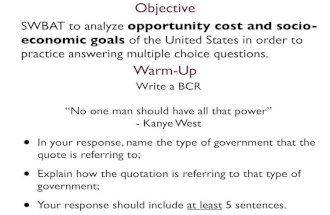 Economics: Opportunity Cost and Scarcity