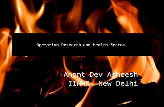 Operation research and health sector