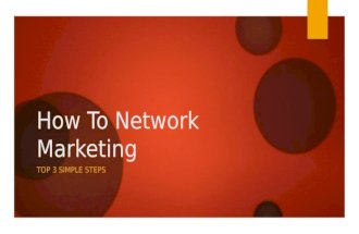 How to network marketing