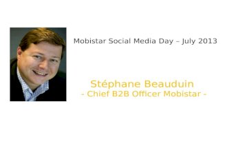 Mobistar social media day  2 year celebration - my personal journey in social media @ work