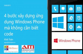 WinStore.vn [Hội thảo] 4 bước xây dựng ứng dụng Windows Phone mà không cần biết code