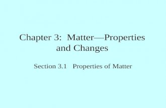 Ch 3 matter properties and changes