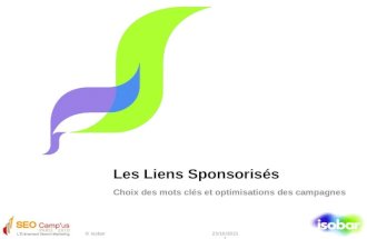 Les Liens Sponsorisés - Benoit Martin - SEO Campus 2010