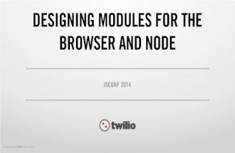 Designing Modules for the Browser and Node with Browserify