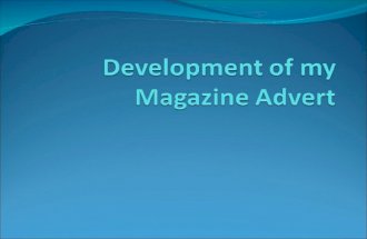 Development of my magazine advert