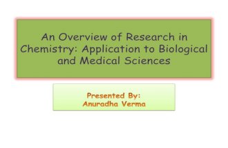 Overview of research in chemistry