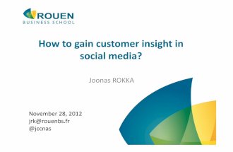 How to gain customer insights in social media